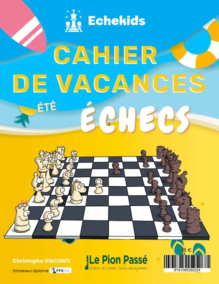 Cahier de vacances echecs pour enfants