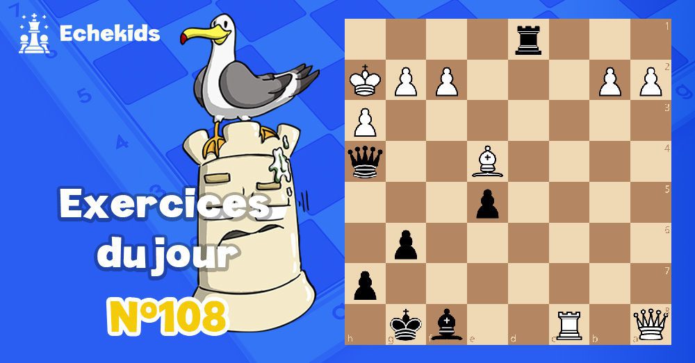 Exercices echecs j108 - club d'échecs en ligne pour enfants Echekids