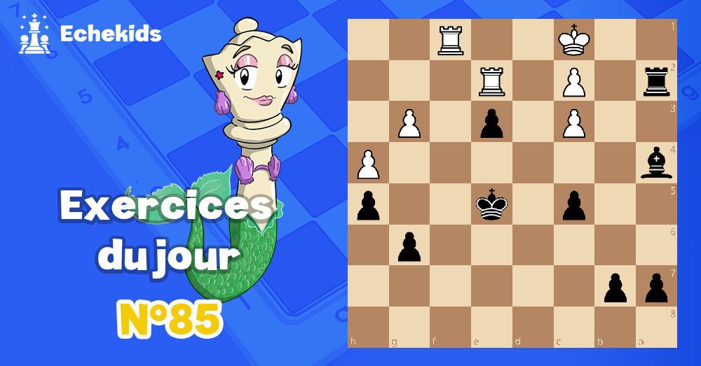 Exercices echecs j85 - club d'échecs en ligne pour enfants Echekids